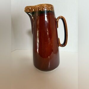 Vintage Hull Brown Glazed Ovenproof USA 11" Coffee Pot Pitcher Drip Ware Pottery